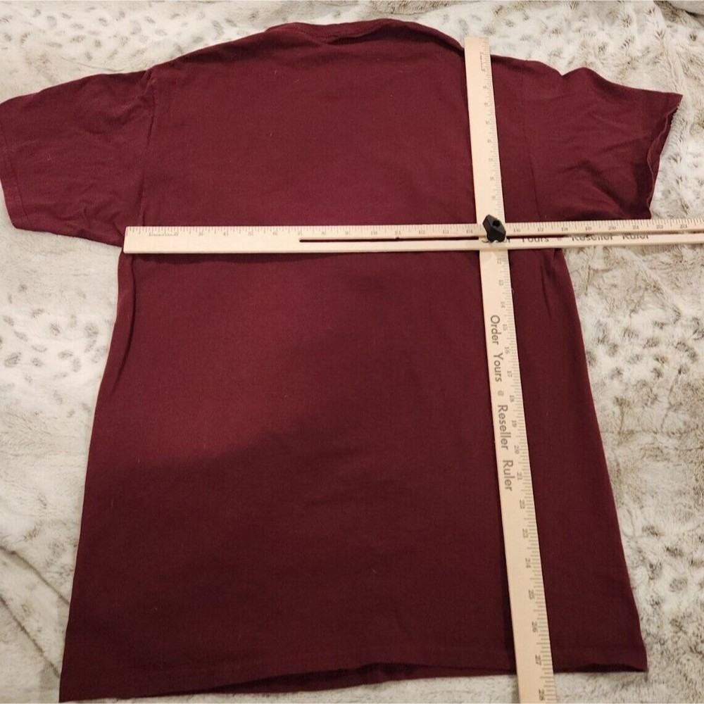 Disney Mickey Mouse Maroon Distressed Style color graphicT Shirt Mens‎ Size M - Picture 4 of 6
